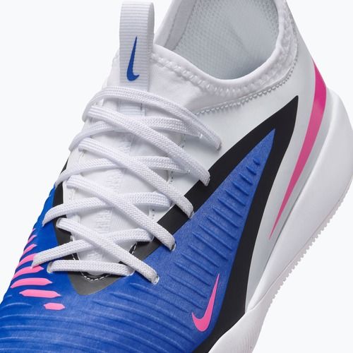 Kidsʼ football boots Nike Jr. Phantom 6 Low Academy IN racer blue/white/pink blast