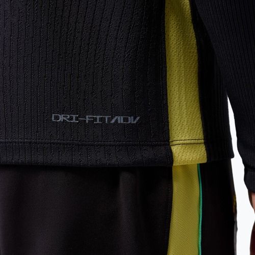 Men's football long sleeve Brazil Strike Elite Jordan Dri-Fit Drill Top black/yellow pulse/light mint/P109C
