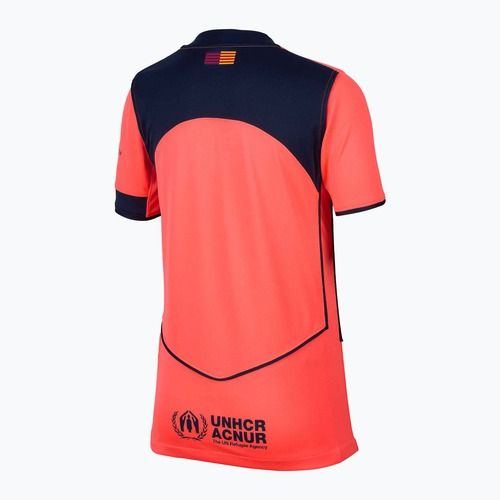 Children's football T-shirt Nike FC Barcelona 2025/26 Stadium Third Jr bright mango/midnight navy/midnight navy
