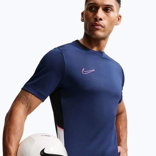 Men's football T-shirt Nike Academy Dri-Fit blue void/black/white/pinksicle