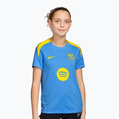 Children's football T-shirt Nike FC Barcelona Strike SE Jr university blue/opti yellow