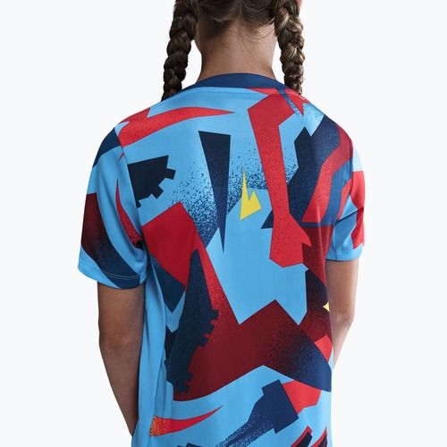 Children's football T-shirt Nike FC Barcelona Academy Pro SE Pre-Match Jr university blue/opti yellow