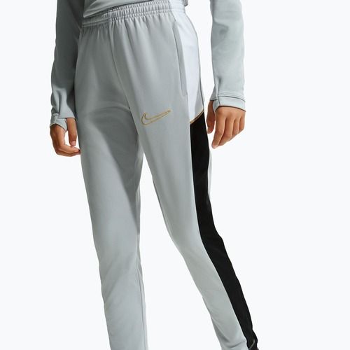 Children's trousers Nike Academy Dri-Fit Jr light smoke grey/white/black/metallic gold