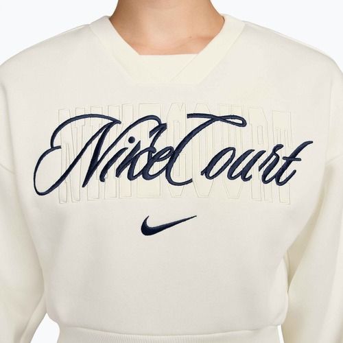 Women's sweatshirt Nike Court Collection French Terry Crew Neck sail/midnight navy