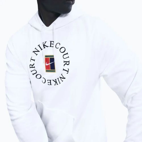 Men's tennis sweatshirt Nike Court Dri-Fit Heritage French Terry Hoodie white/black