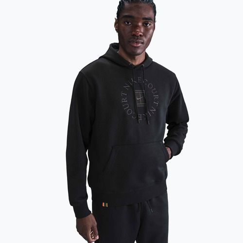 Men's tennis sweatshirt Nike Court Dri-Fit Heritage French Terry Hoodie black/anthracite