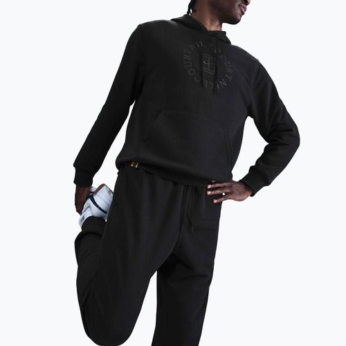 Men's tennis sweatshirt Nike Court Dri-Fit Heritage French Terry Hoodie black/anthracite