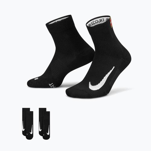 Socks Nike Court Multiplier Max 2 pairs black/black