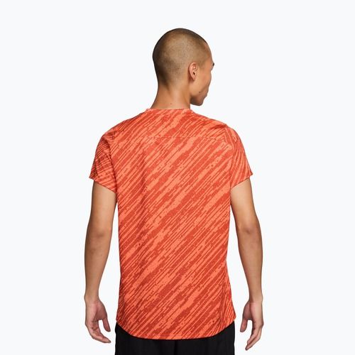 Men's tennis shirt Nike Court Dri-Fit Victory Print turf orange/white