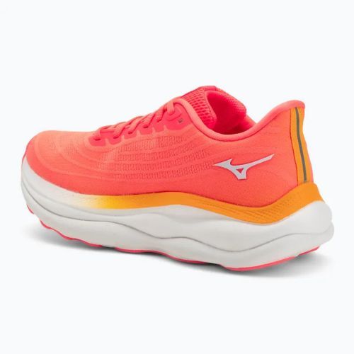 Women's running shoes Mizuno Wave Sky 9 striking coral/baseball white/citrus