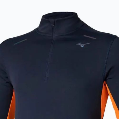 Men's running longsleeve Mizuno Tech Thermal Charge Half Zip baritone blue