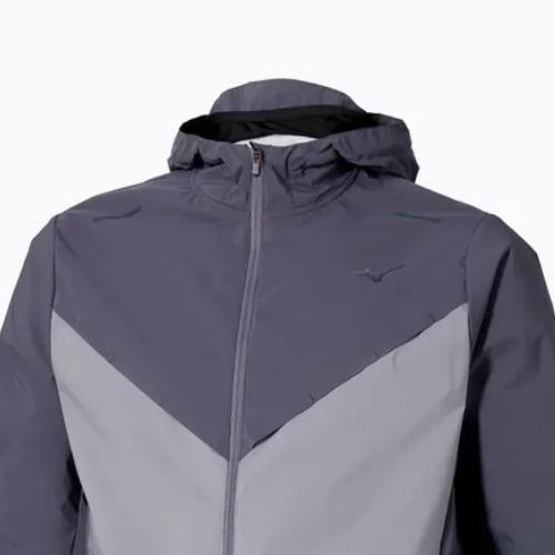 Men's running jacket Mizuno Tech Thermal Charge Hooded quiksilver