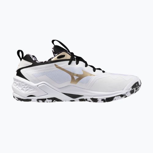 Handball shoes Mizuno Wave Stealth Neo 2 white/black/ge gold