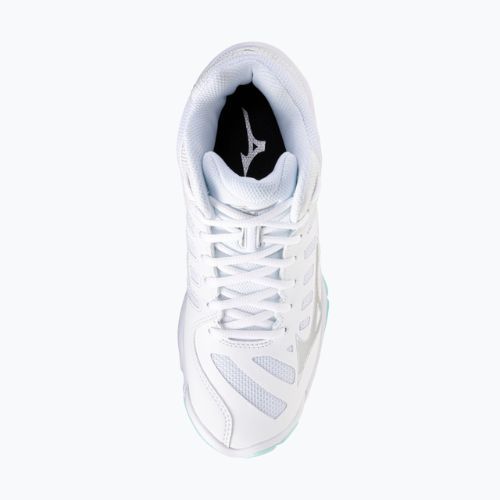 Women's volleyball shoes Mizuno Wave Voltage 2 Mid white/blue tint