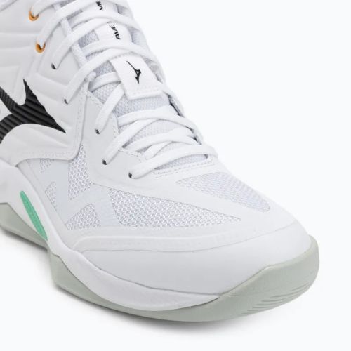 Volleyball shoes Mizuno Wave Momentum Pro Mid white/black/frozen emerald