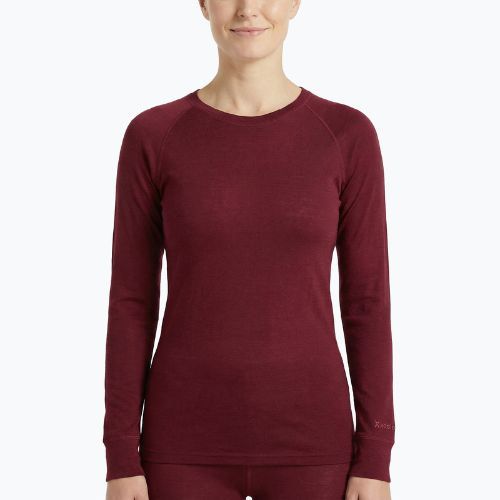 Women's thermal underwear set WOOLCANO Merino SET0543 maroon