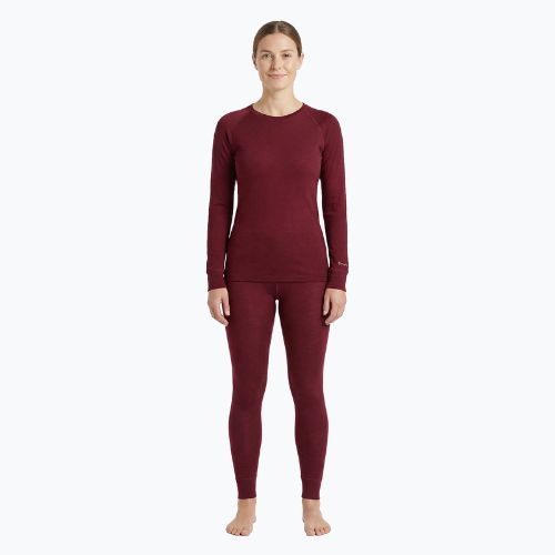 Women's thermal underwear set WOOLCANO Merino SET0543 maroon