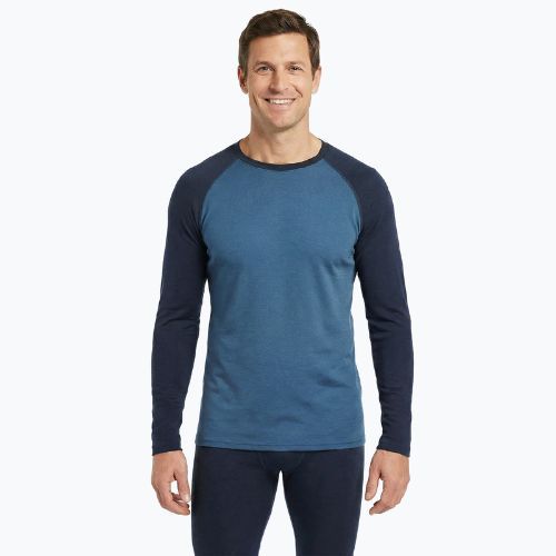 Men's thermal underwear set WOOLCANO thermal Merino SET0978 blue