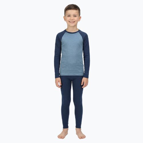 Children's thermal underwear set WOOLCANO Merino SET0982 blue