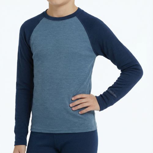 Children's thermal underwear set WOOLCANO Merino SET0982 blue