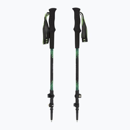 Trekking poles KADVA Torre adjustable carbon green