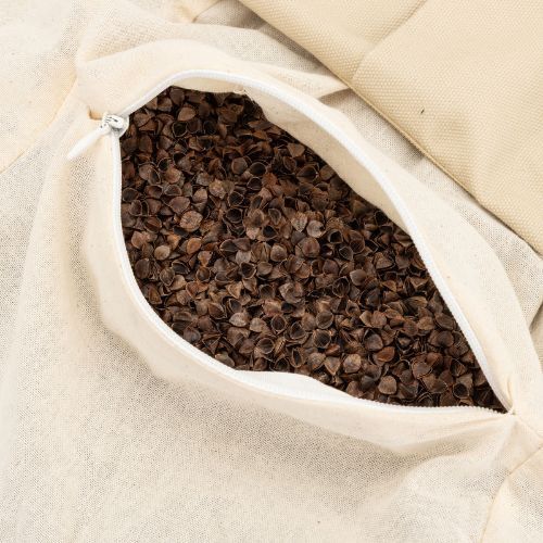 Meditation cushion with buckwheat hulls XTREXO zafu Contempla beige