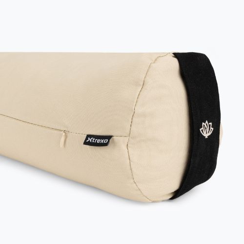 Yoga bolster with buckwheat hulls XTREXO Contempla beige