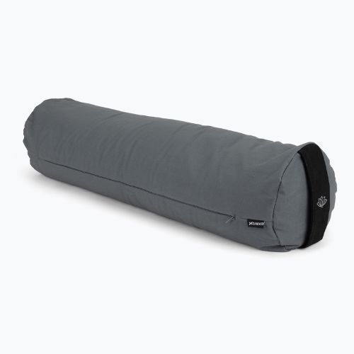 Yoga bolster with buckwheat hulls XTREXO Contempla grey