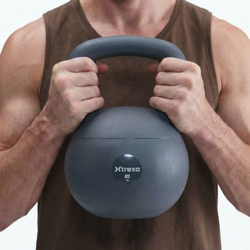 Soft kettlebell XTREXO 10 kg grey