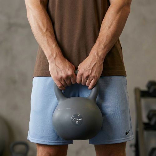 Soft kettlebell XTREXO 10 kg grey