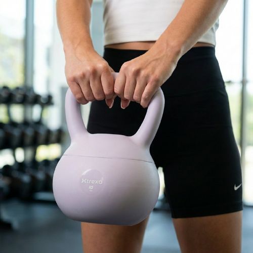 Soft kettlebell XTREXO 10 kg purple