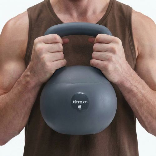 Soft kettlebell XTREXO 12 kg grey