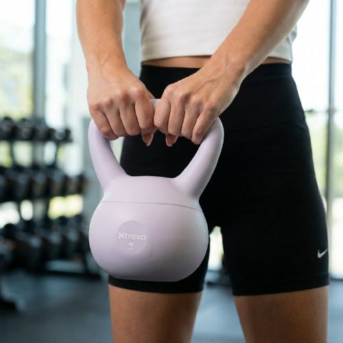 Soft kettlebell XTREXO 4 kg purple