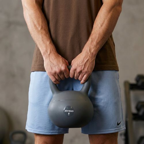 Soft kettlebell XTREXO 4 kg grey