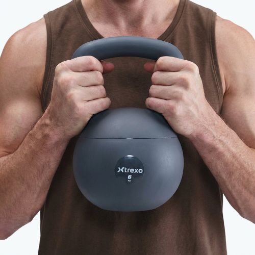 Soft kettlebell XTREXO 4 kg grey