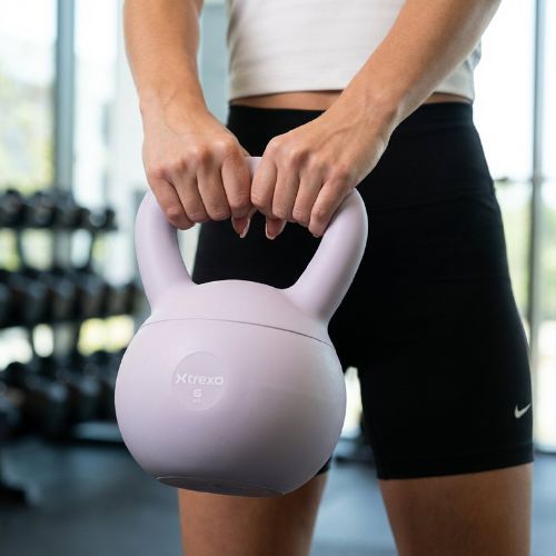 Soft kettlebell XTREXO 6 kg purple
