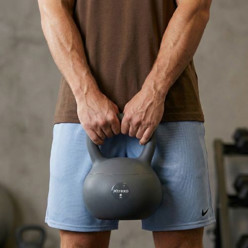Soft kettlebell XTREXO 8 kg grey
