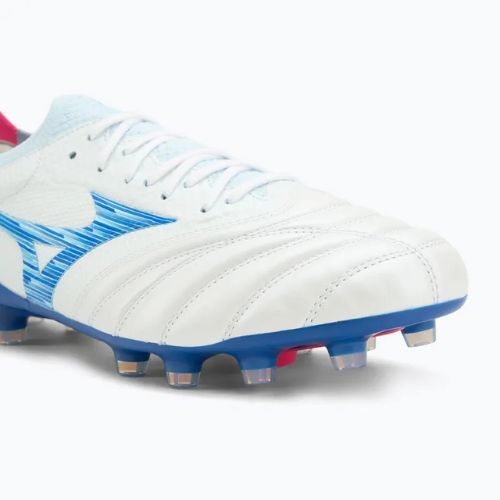 Men's football boots Mizuno Morelia Neo IV β Japan Fg white/tanager turquoise/pink tetra