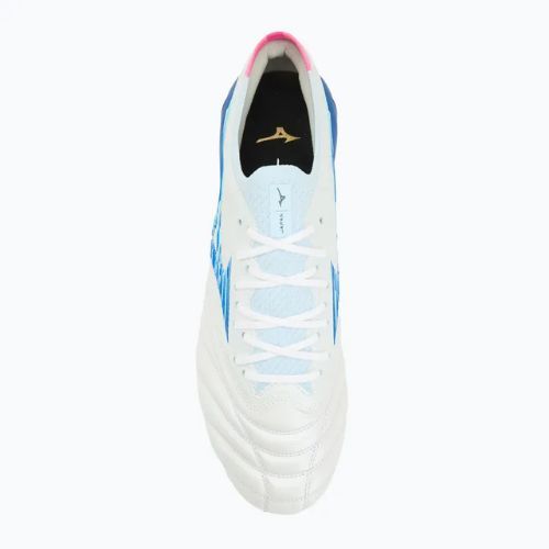 Men's football boots Mizuno Morelia Neo IV β Japan Fg white/tanager turquoise/pink tetra