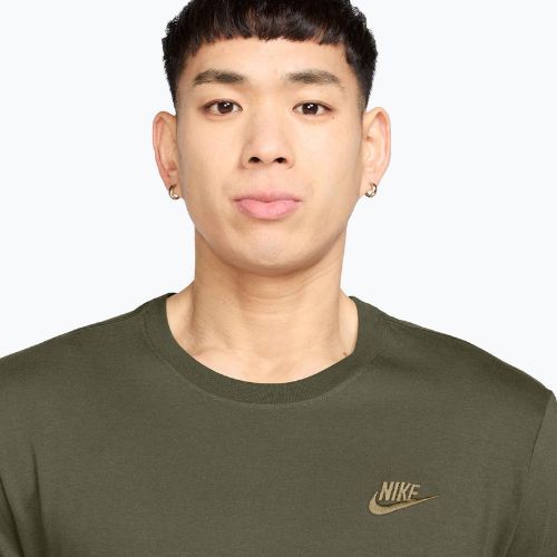 Men's T-shirt Nike Sportswear Club medium olive/parachute beige