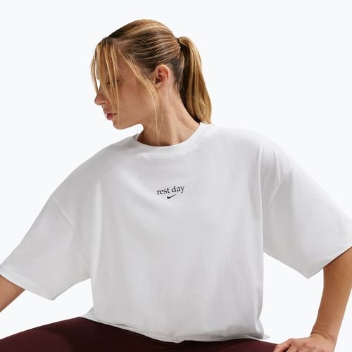 Women's T-shirt Nike Dri-Fit white/black/black