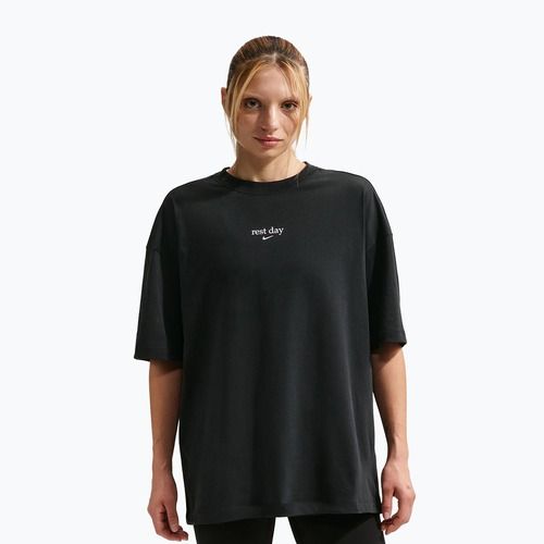 Women's T-shirt Nike Dri-Fit black/white/white