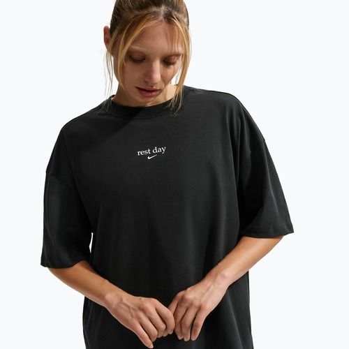 Women's T-shirt Nike Dri-Fit black/white/white
