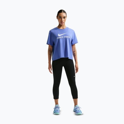 Women's training T-shirt Nike Pro Dri-Fit Loose sapphire/white