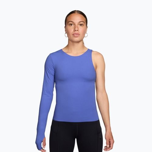 Women's training T-shirt Nike Zenvy Dri-Fit One Sleeve Top sapphire/white/white