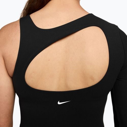 Women's training T-shirt Nike Zenvy Dri-Fit One Sleeve Top black/white/cool grey