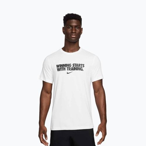 Men's T-shirt Nike Dri-Fit Winning white/black