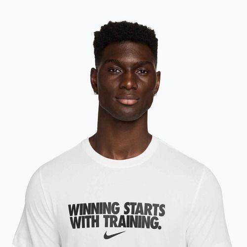 Men's T-shirt Nike Dri-Fit Winning white/black