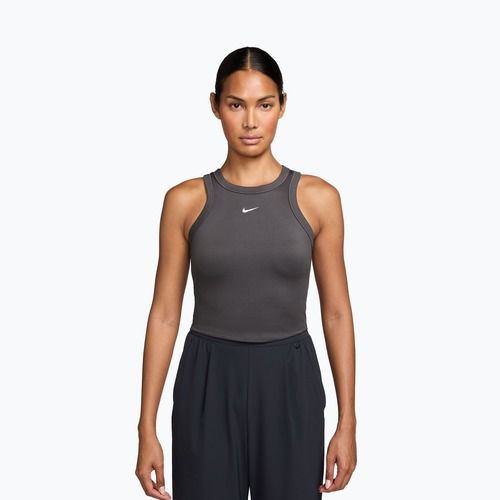 Women's T-shirt Nike One Fitted Dri-Fit Cropped Tank thunder grey/white
