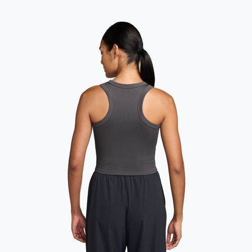 Women's T-shirt Nike One Fitted Dri-Fit Cropped Tank thunder grey/white